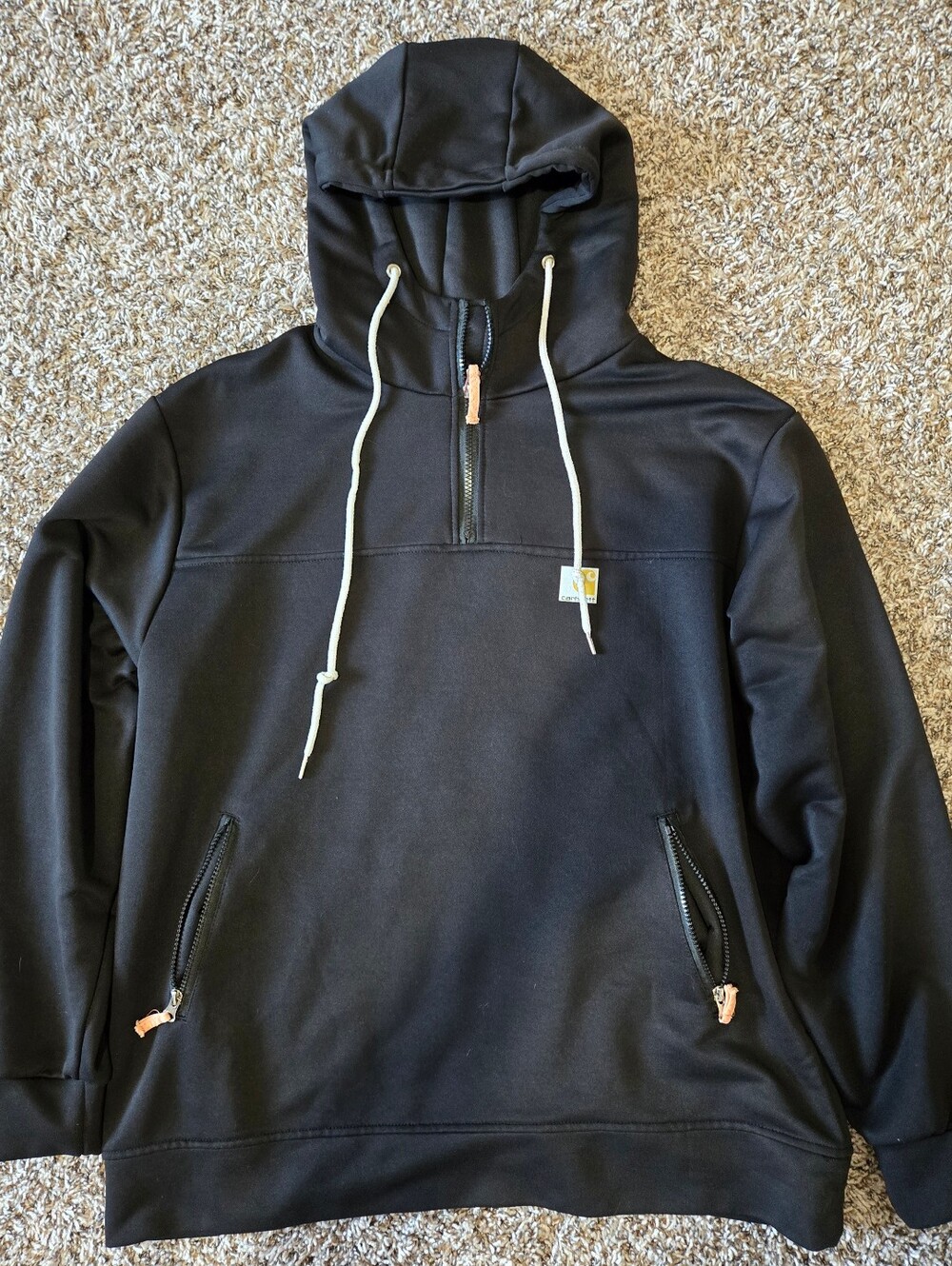 Carhartt Rain Defender 1/4 Quarter Zip Heavy Hoodie Original Fit XL Black